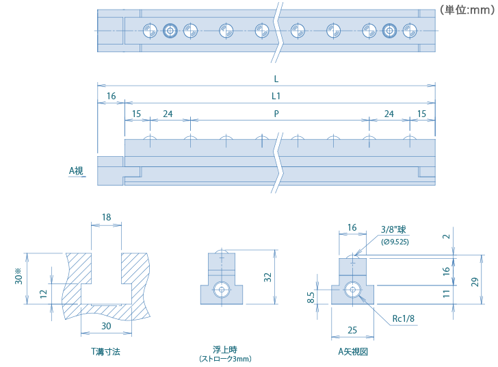 AFU-1625-series 標準品 寸法