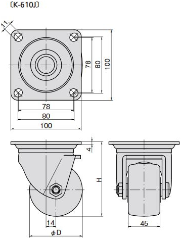 阻尼铰链 B-879-1H尺寸图